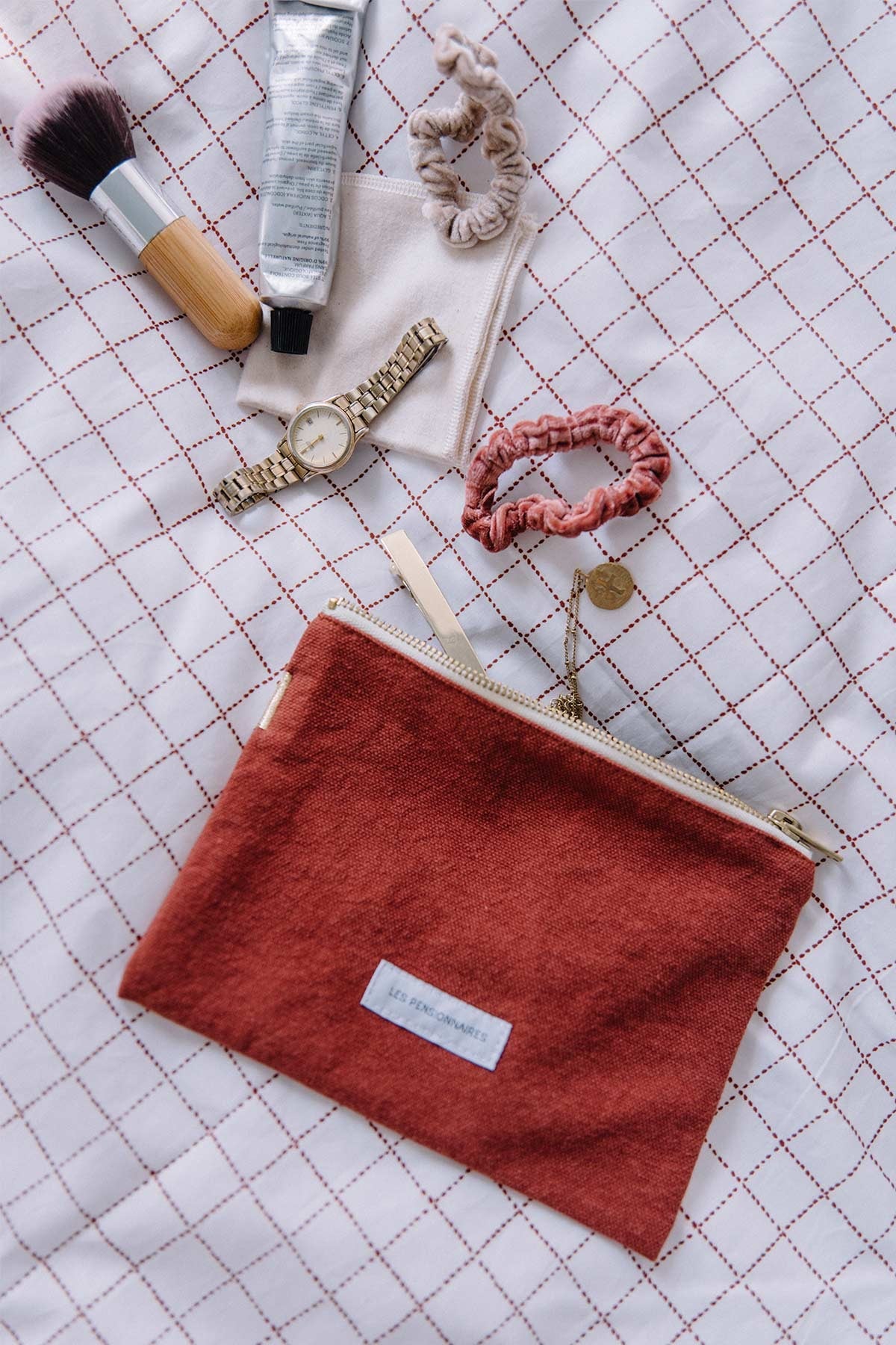 Small Canvas Pouch (Rust Red)