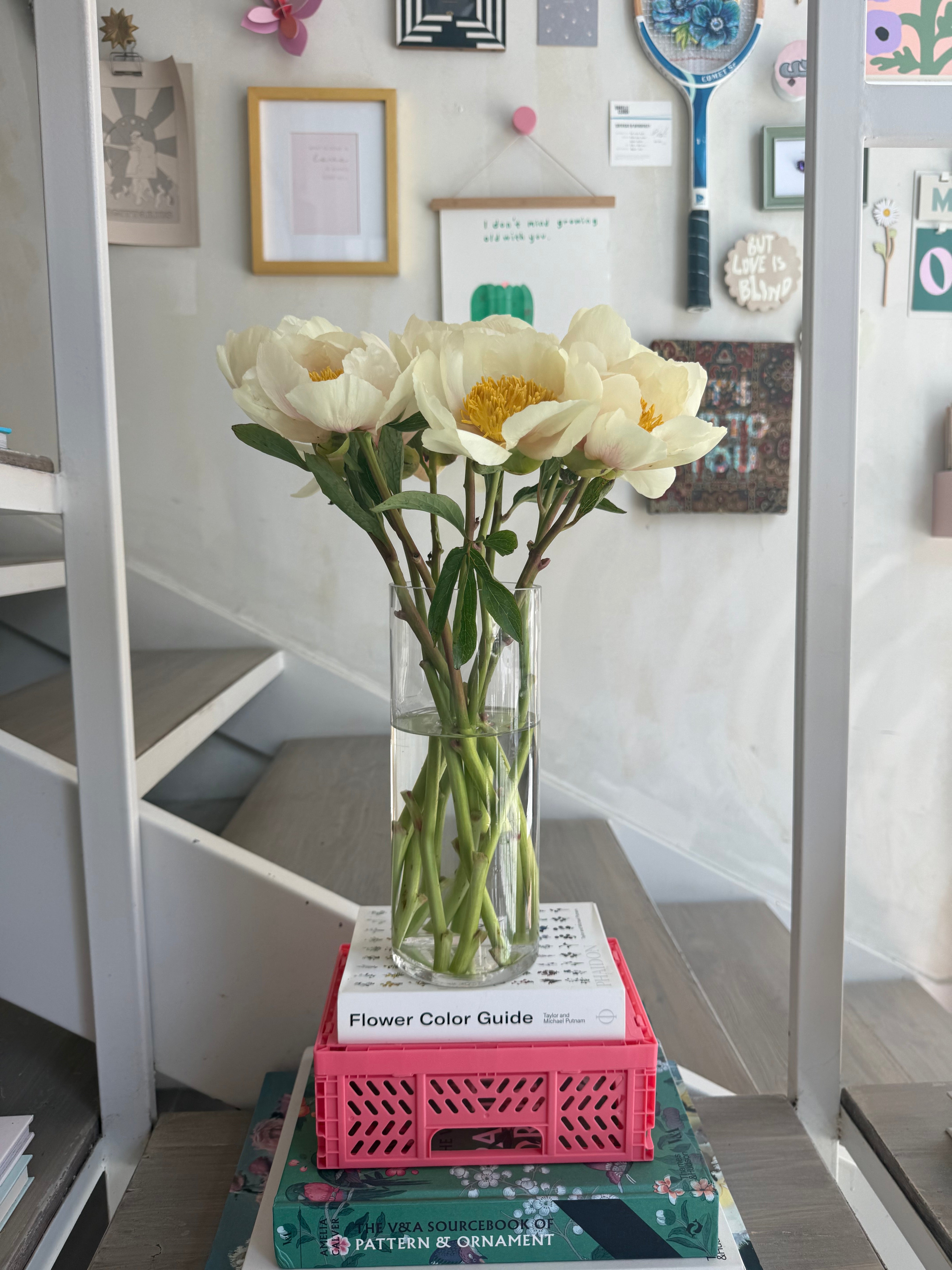 Precious Peonies in a Vase (Pale Yellow)