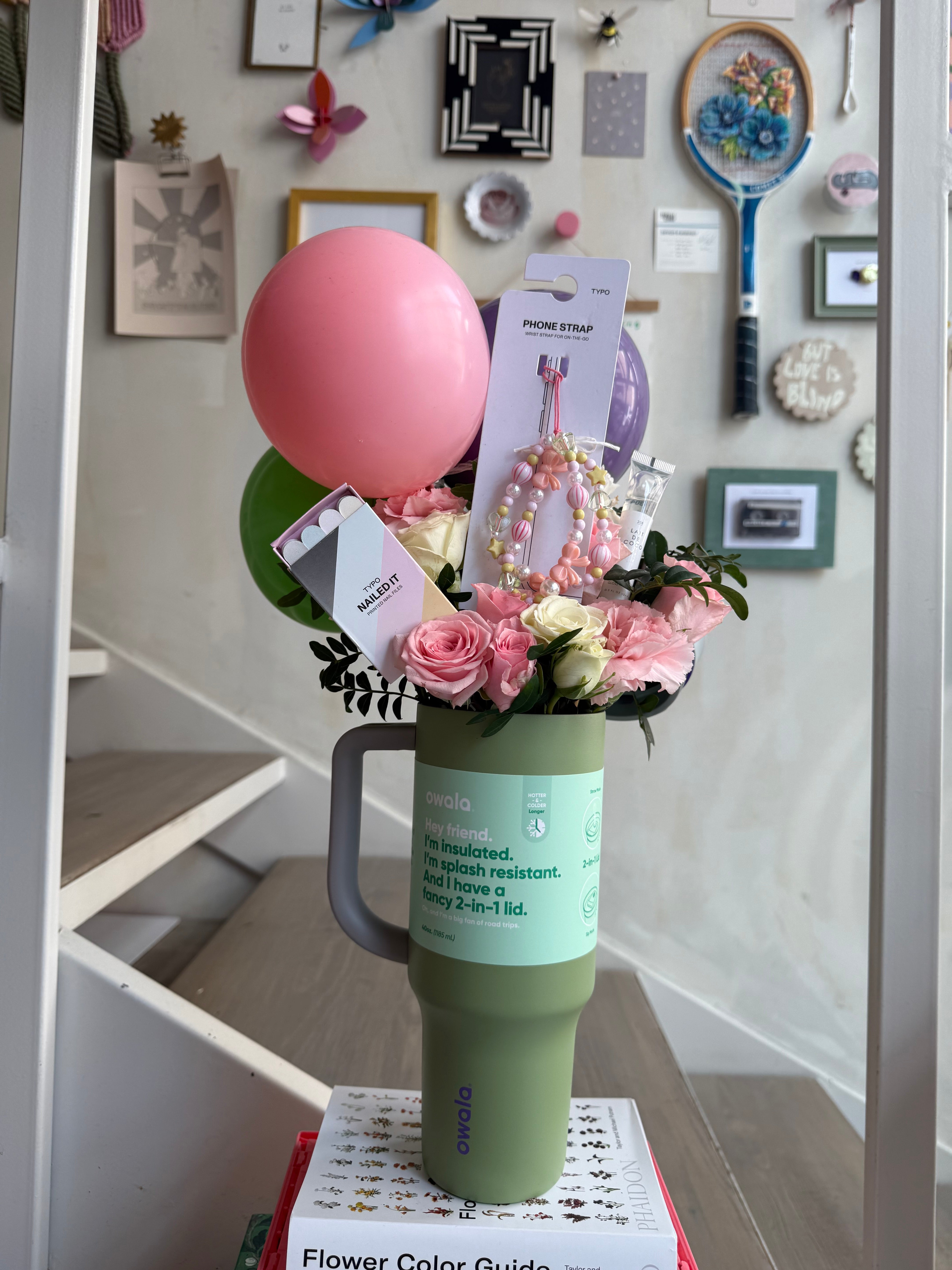 Stuffed Owala 40oz Tumbler (Hip Cactus)