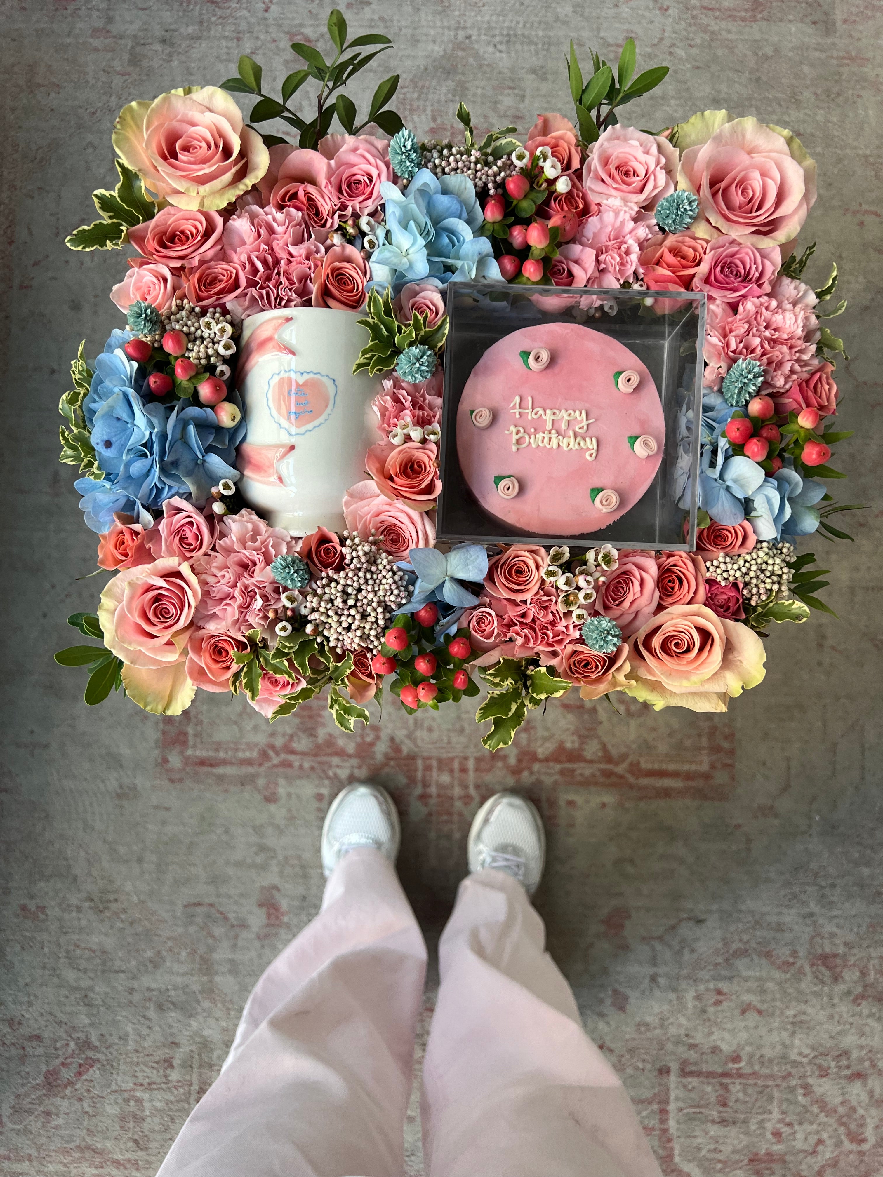 Cute But Psycho Birthday Tray (With Mug)