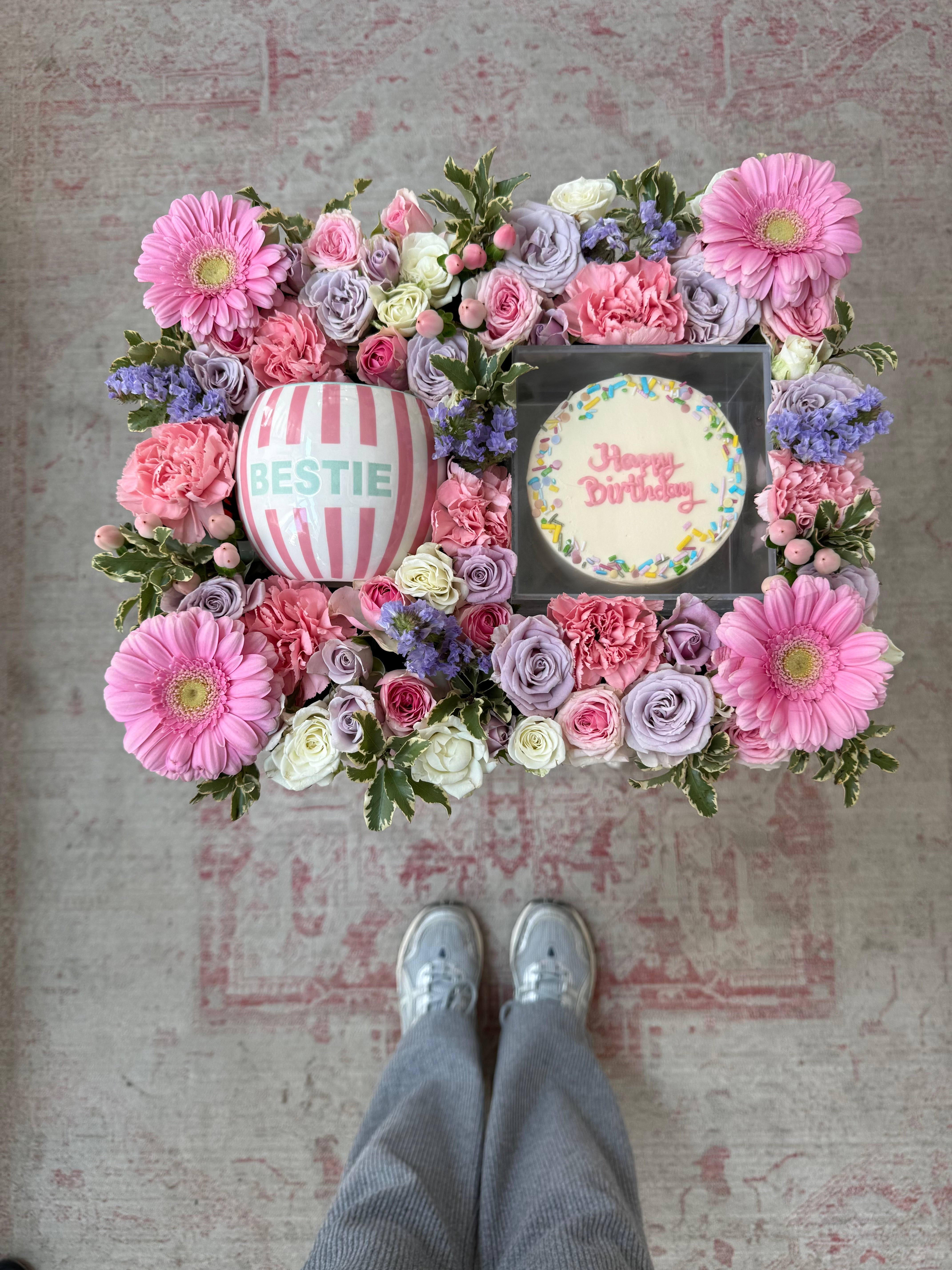 Bestie Birthday Tray (with Sprinkle Cake)