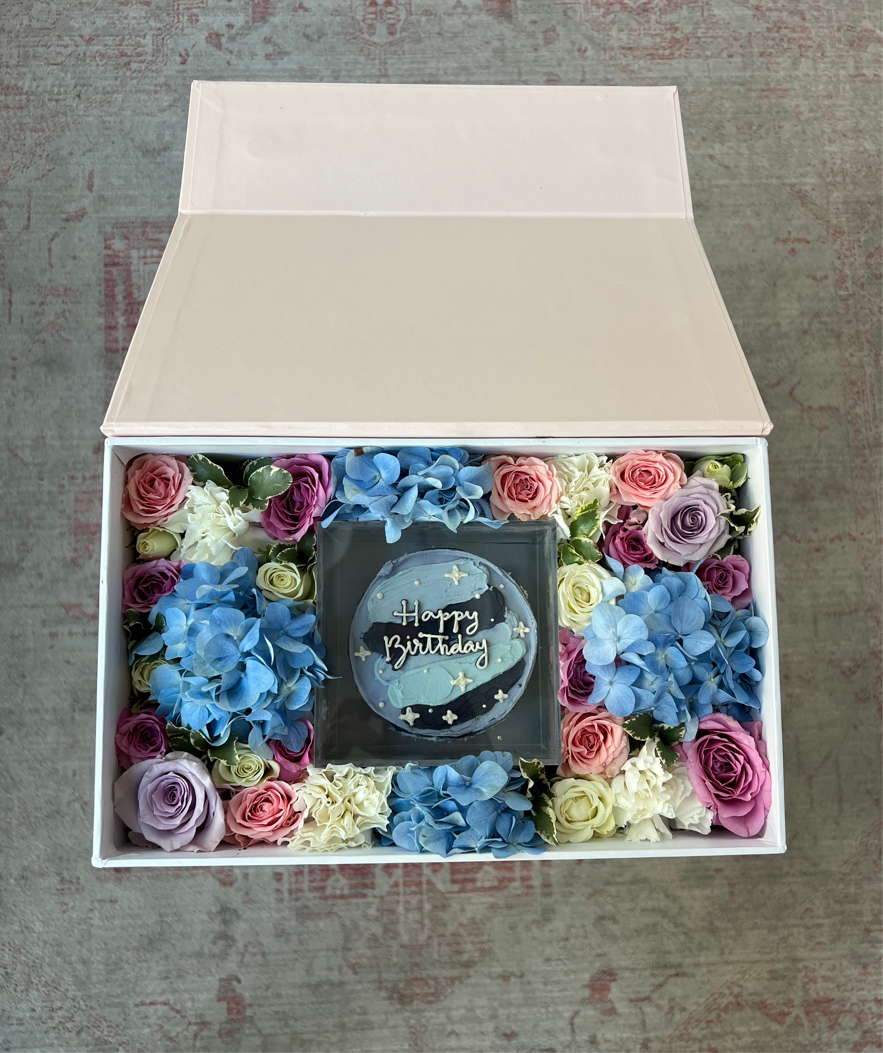 Blue Birthday Cake Parcel