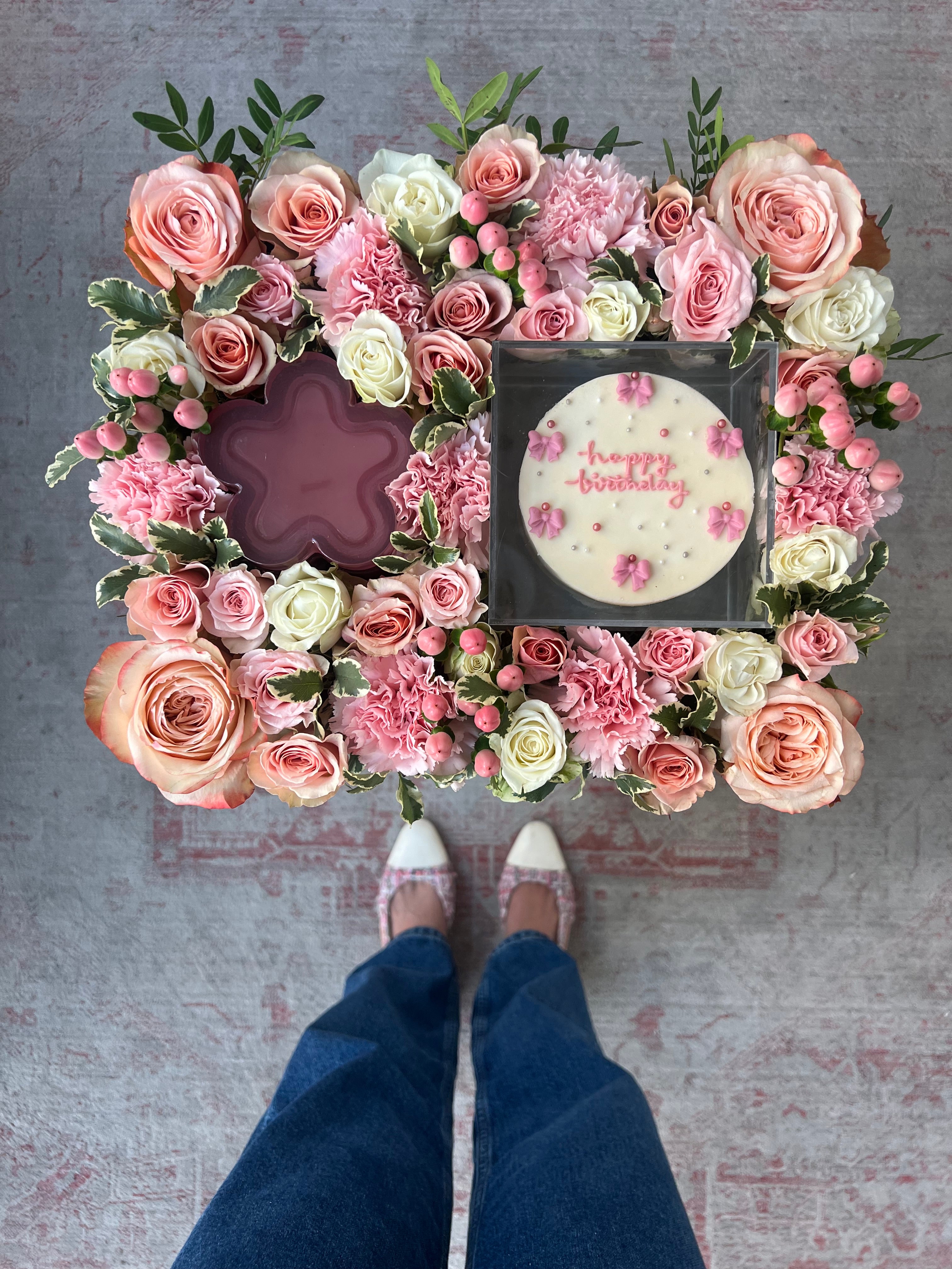 Flower Power Tray w/ Candle