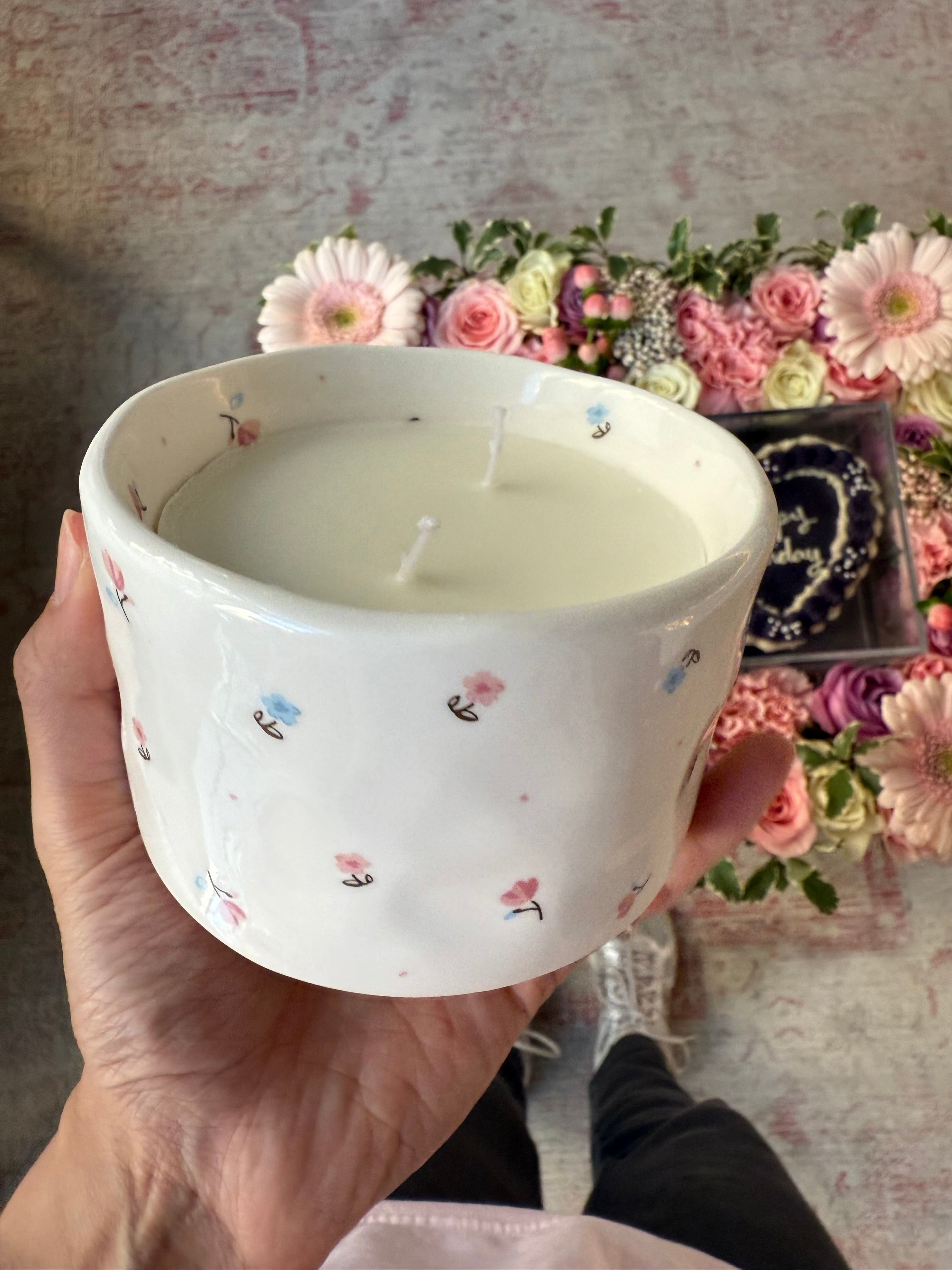 Ditsy Blooms Candle Birthday Tray