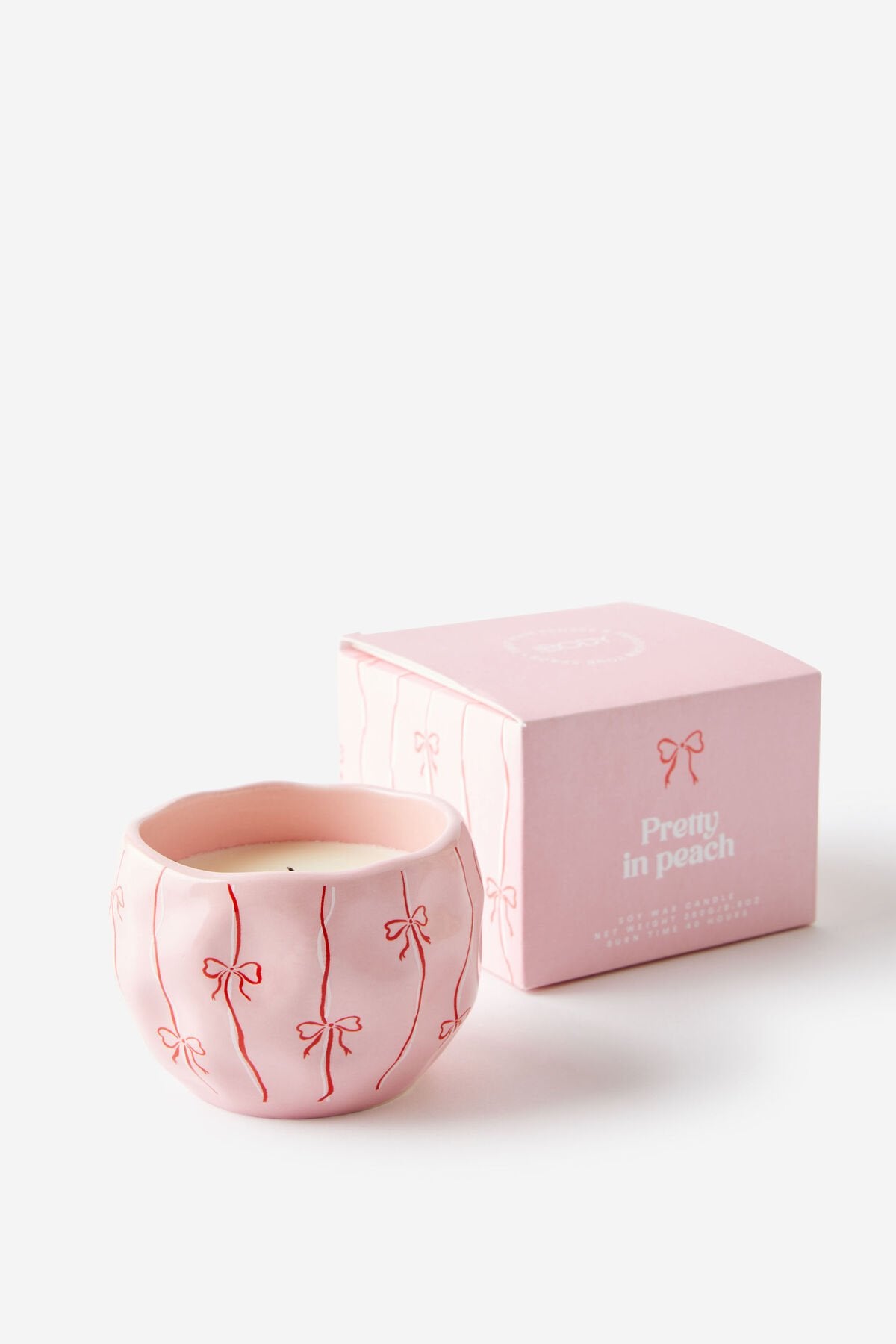 Bow Stripe Candle