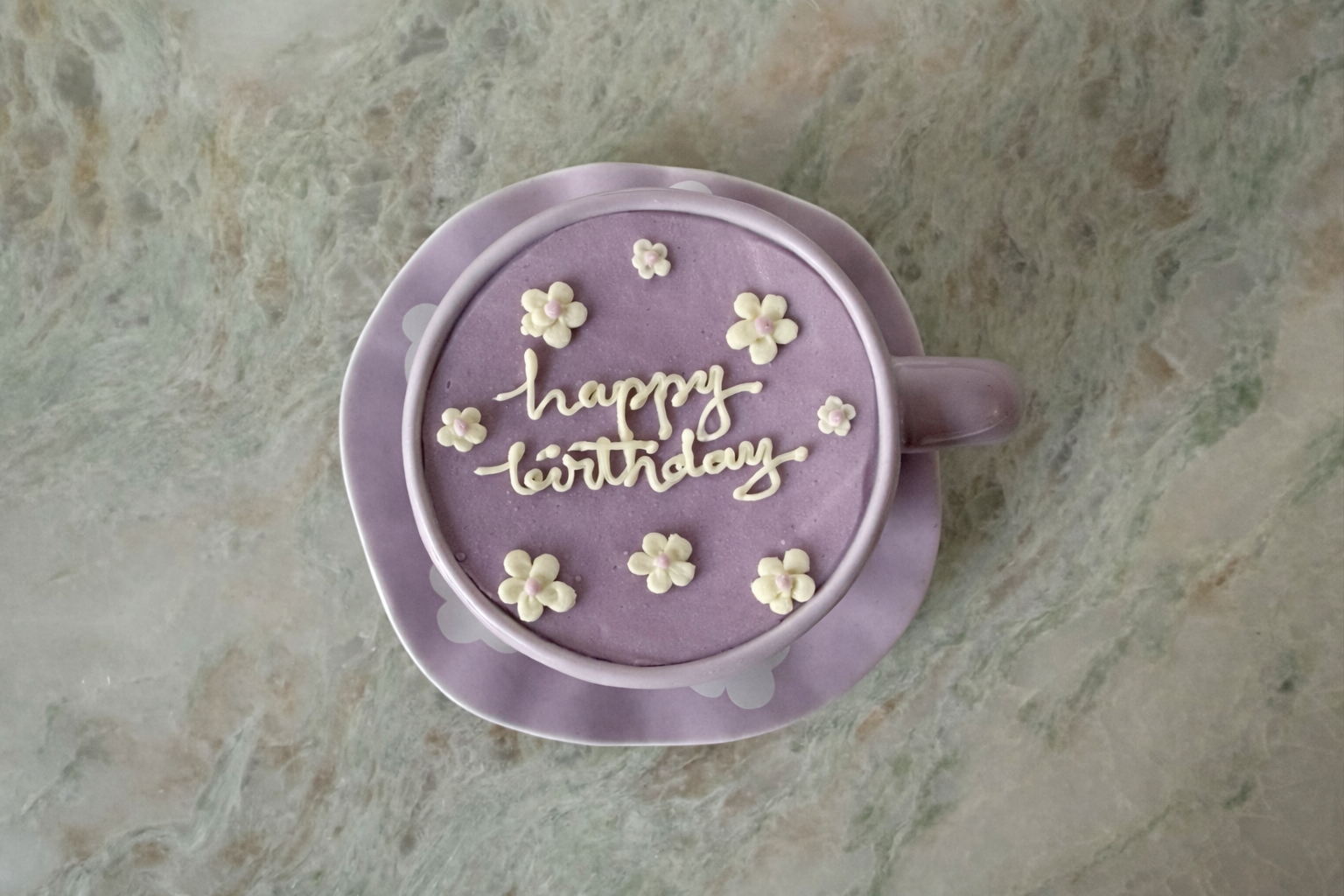Lavender Daisies Mug Cake Box