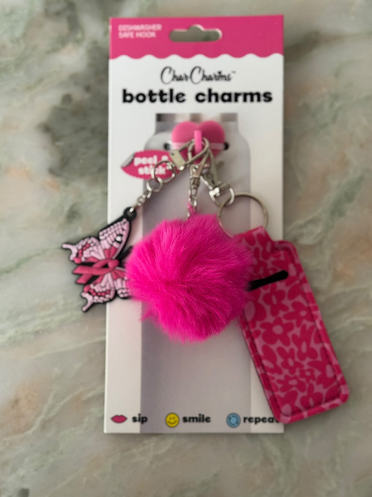 Bottle Charm (Floral Wings)