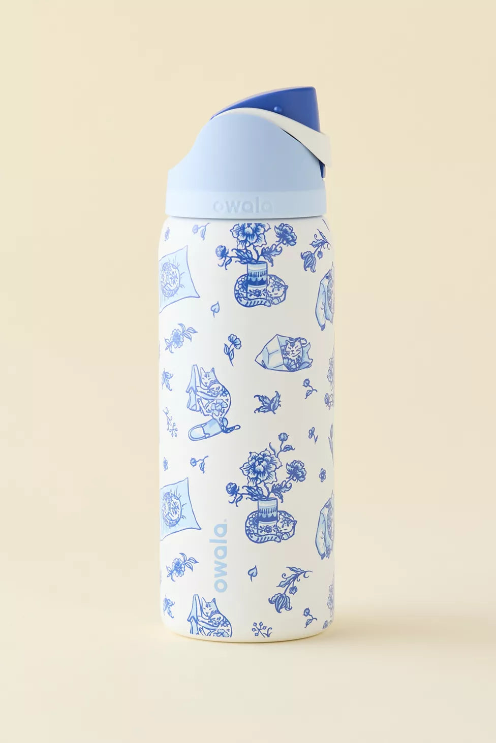 Owala Free Sip 32oz Water Bottle (Delft Cat)