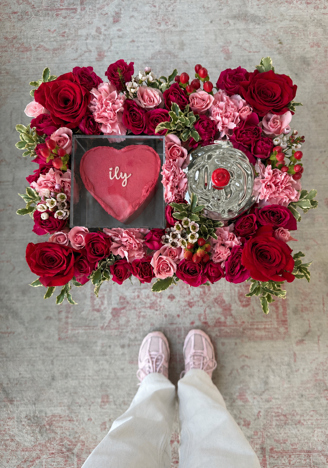 Chrome Candle Love Tray
