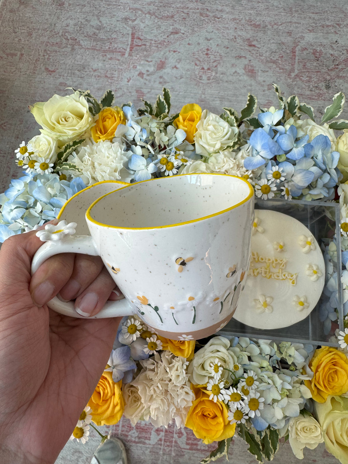 Daisy Crush Mug Birthday Tray