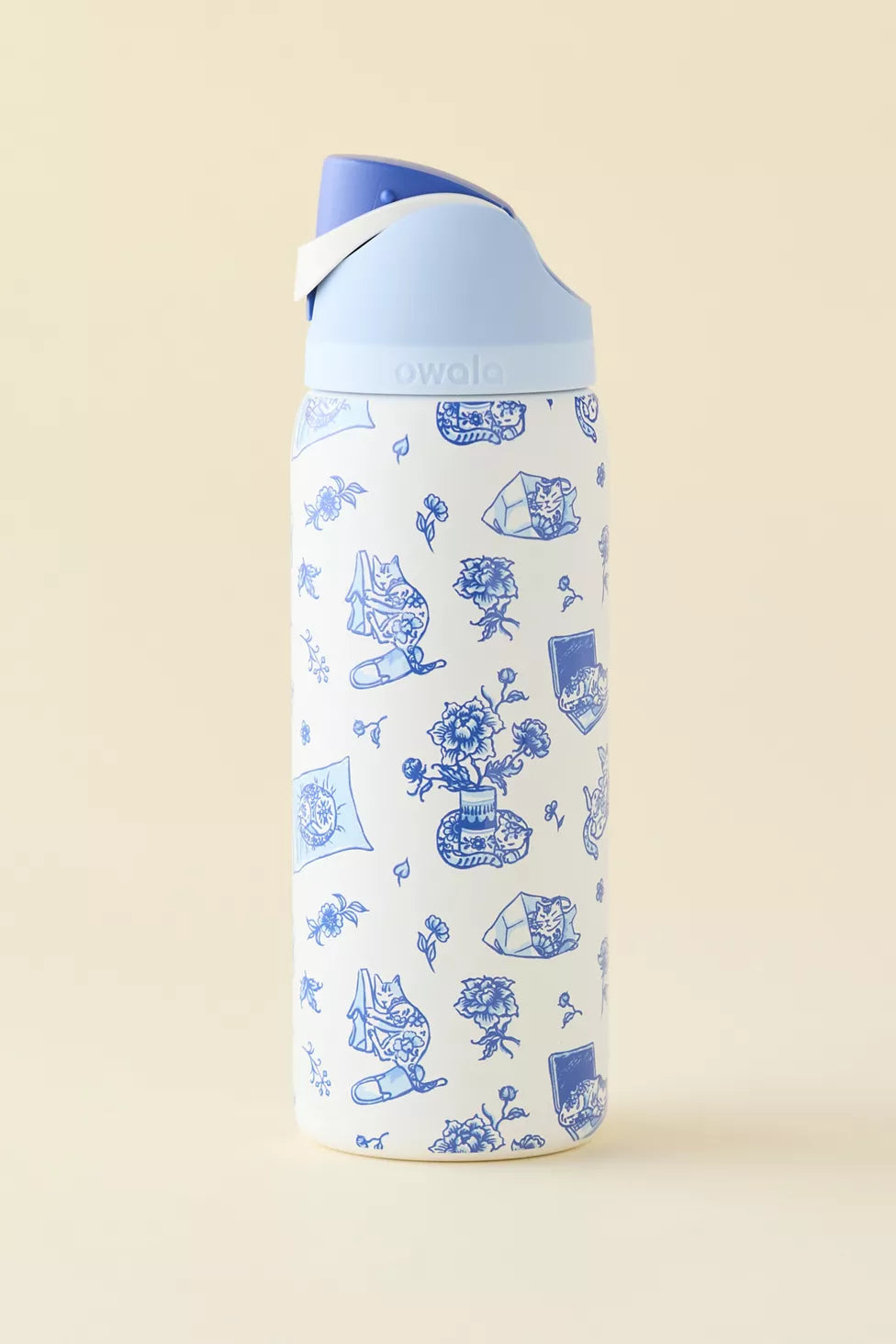 Owala Free Sip 32oz Water Bottle (Delft Cat)