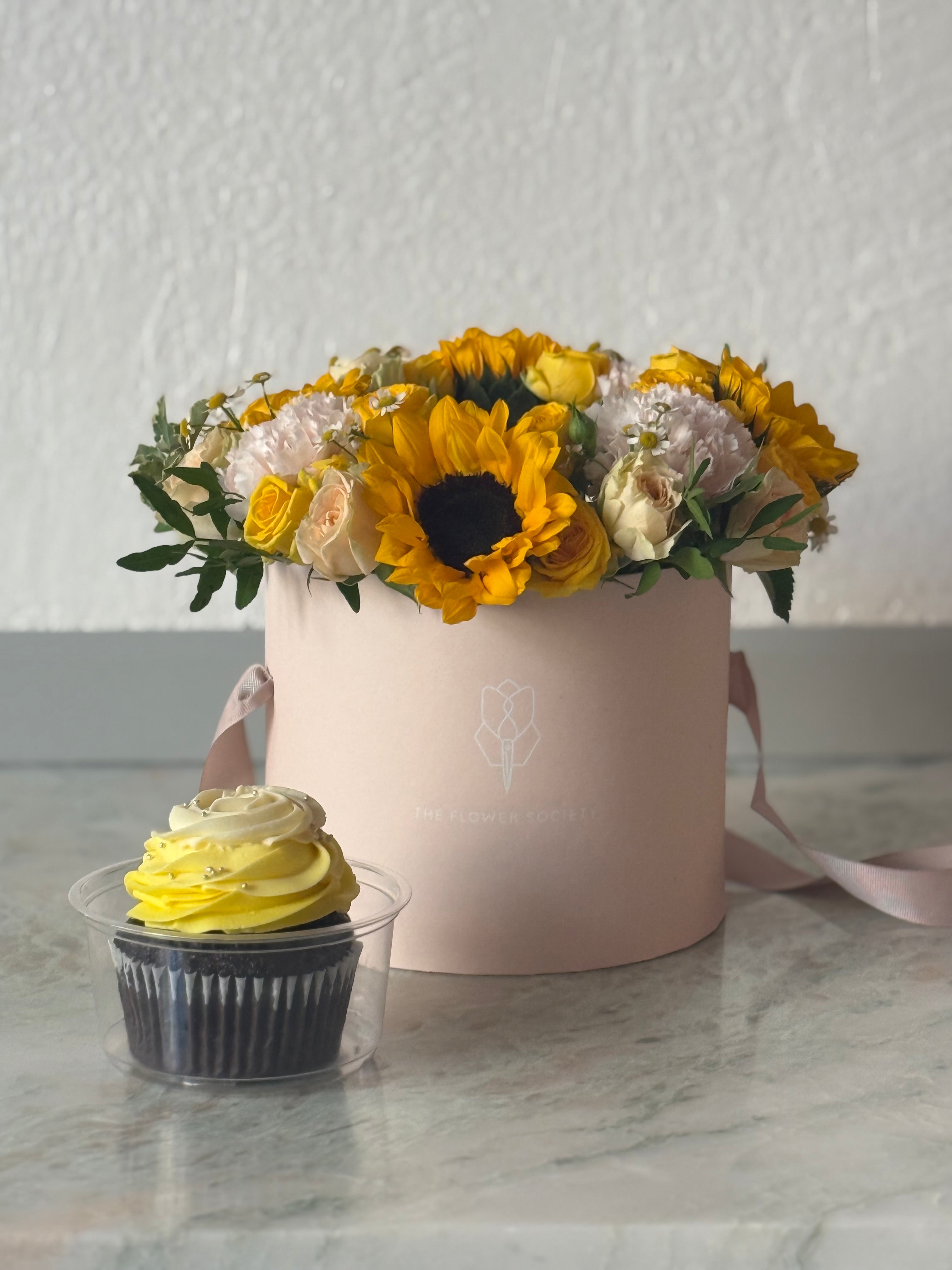 Yellow Cupcake Hatbox