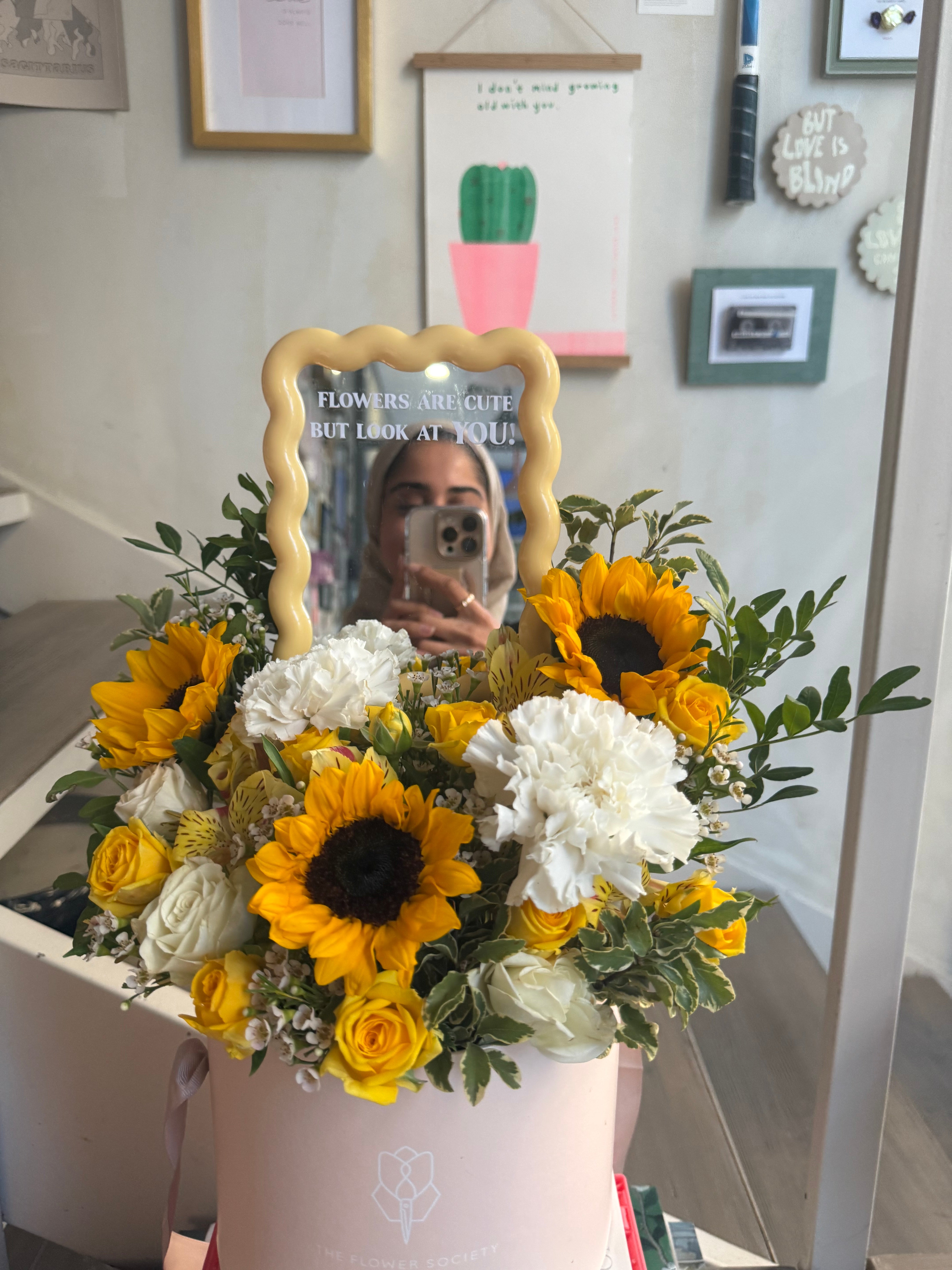 Yellow Mirror Hatbox