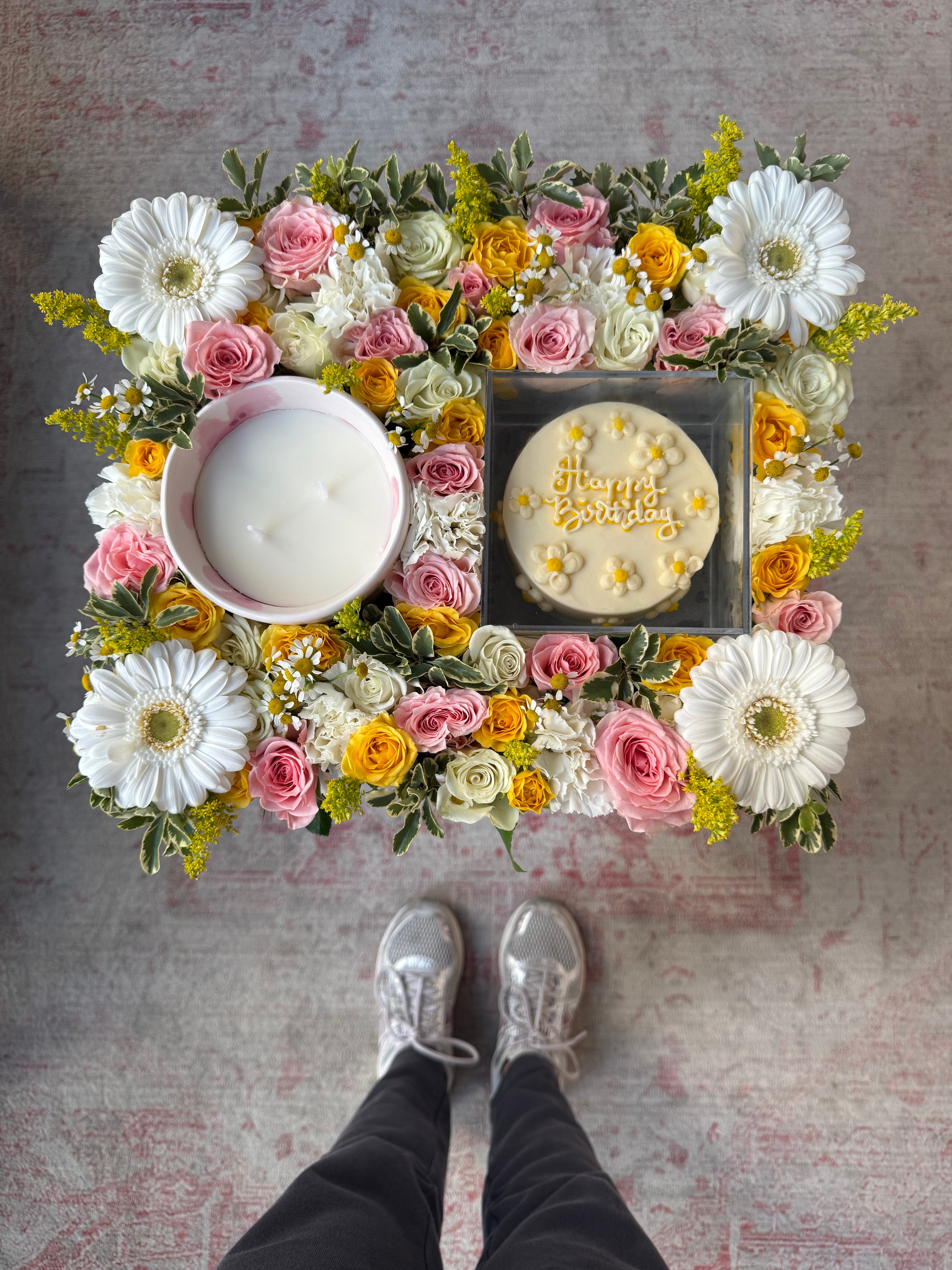 Daisy Crush Candle Birthday Tray