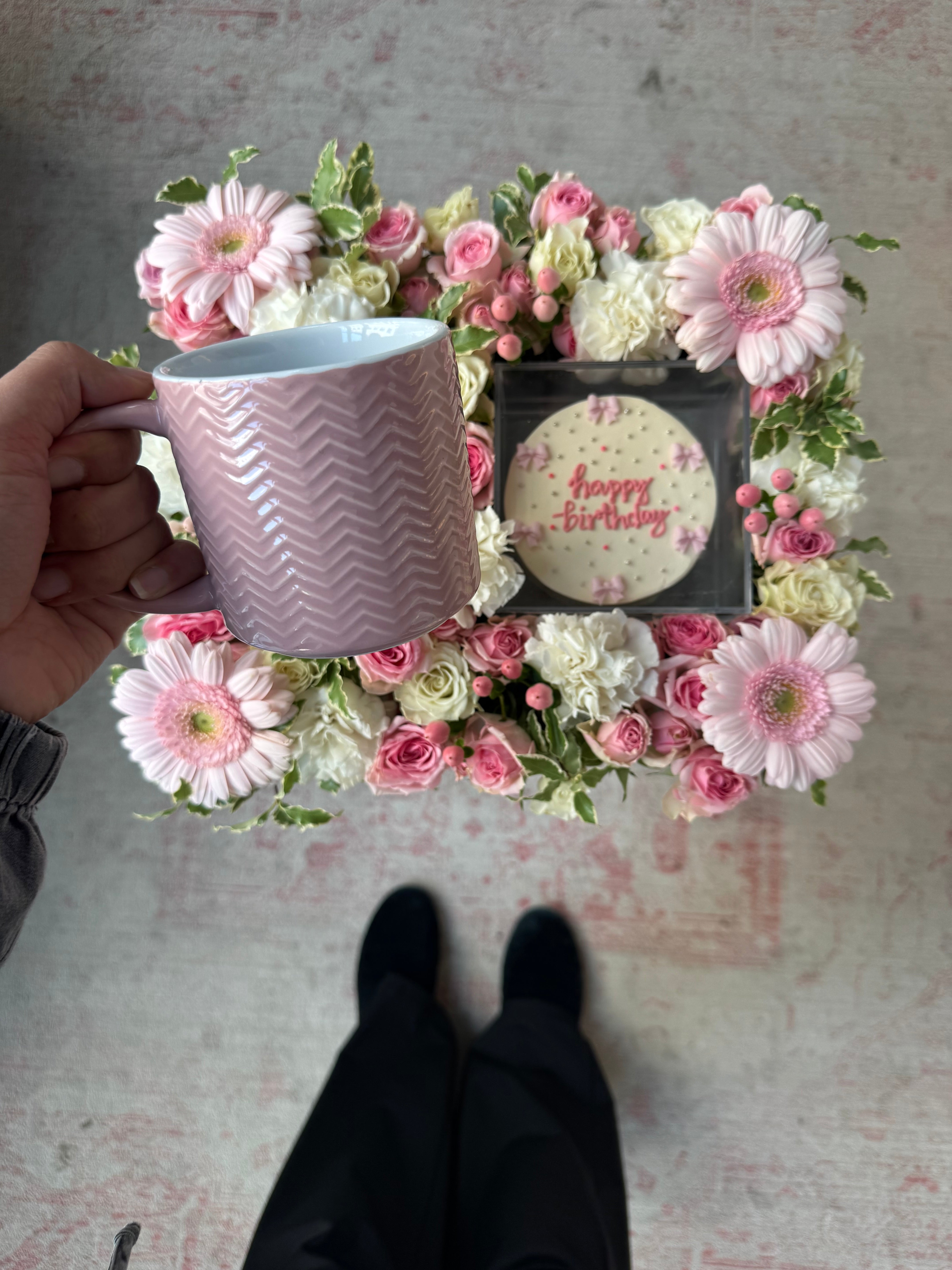 Bowtastic Birthday Tray (w/ Pink Bow Mug)