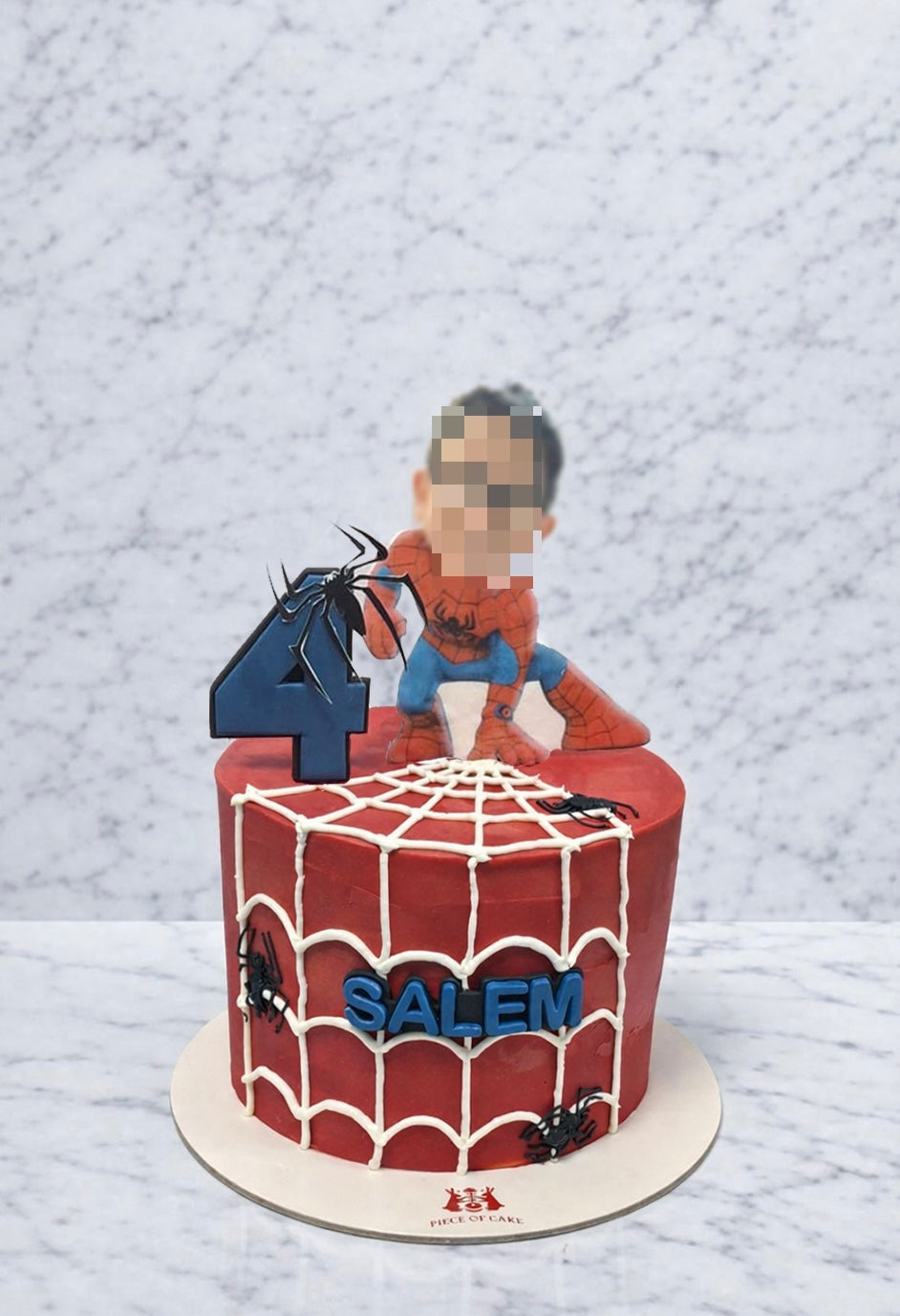 Spiderman Child’s Face 6 inch Cake