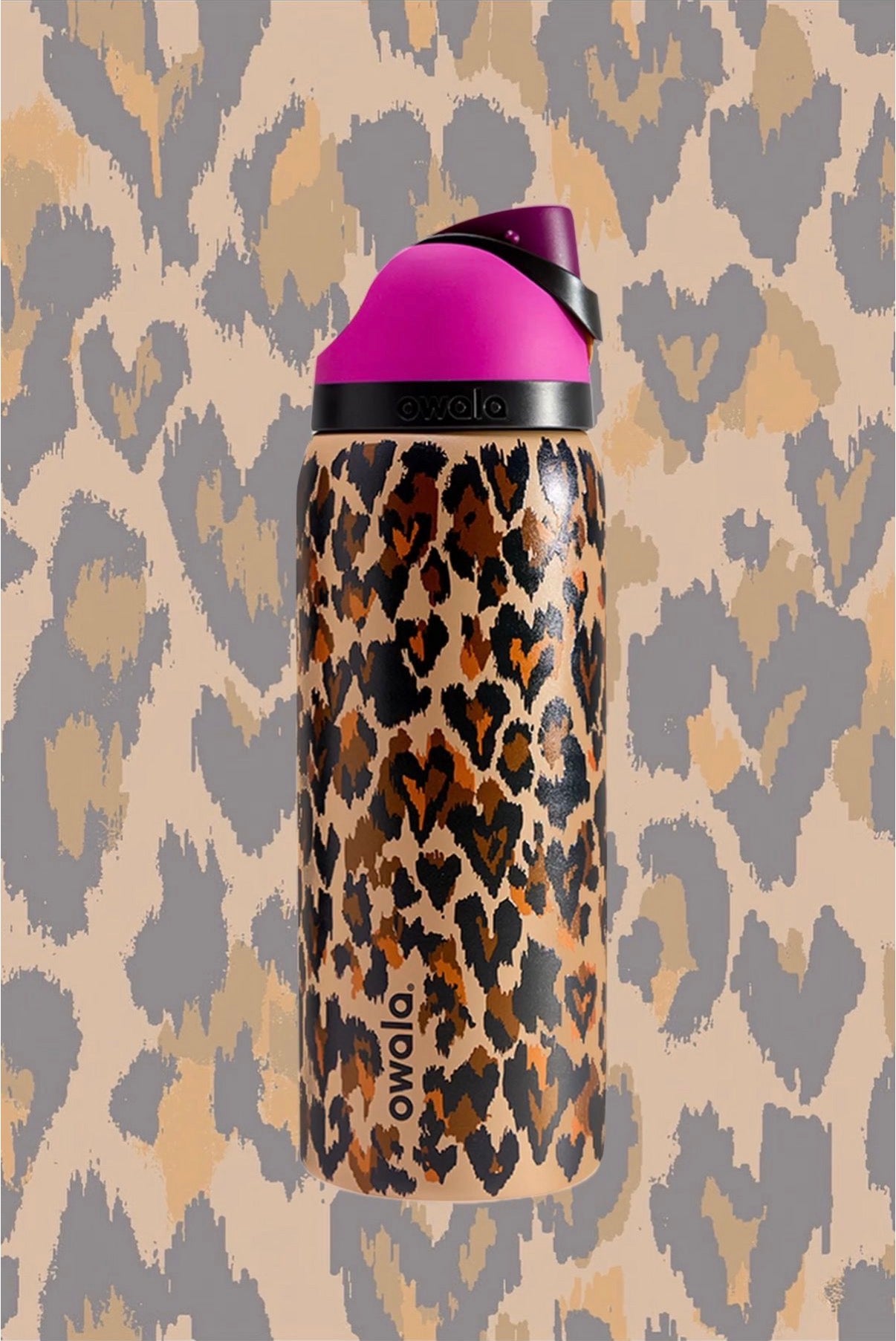 Owala Free Sip 32oz Water Bottle (Leopard Sip)
