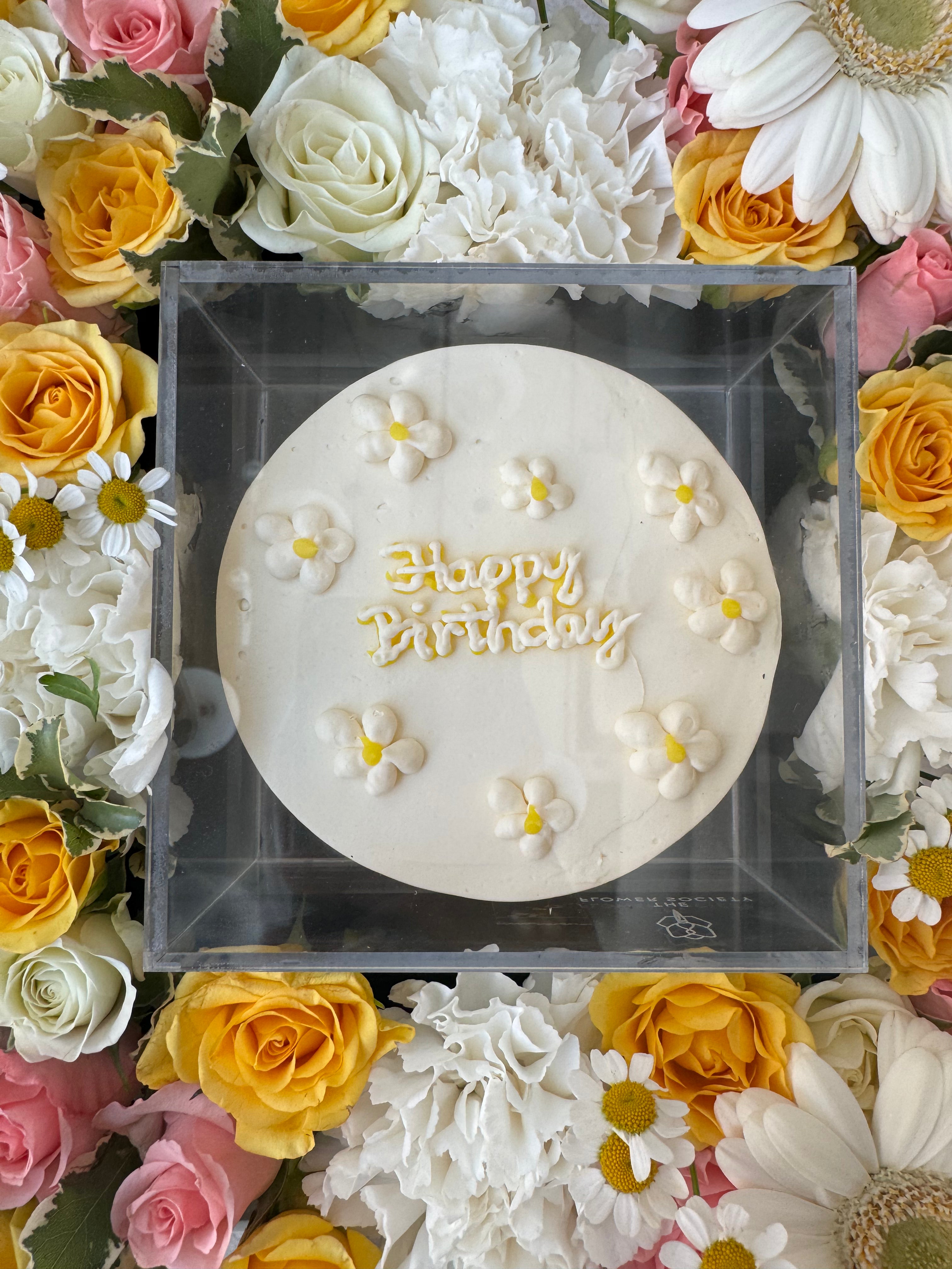 Pink Daisy Birthday Tray