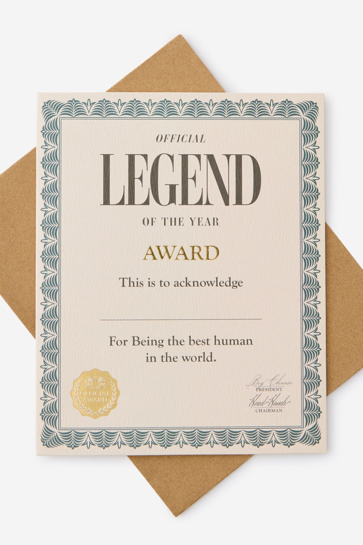 Legend of the Year Birthday Card