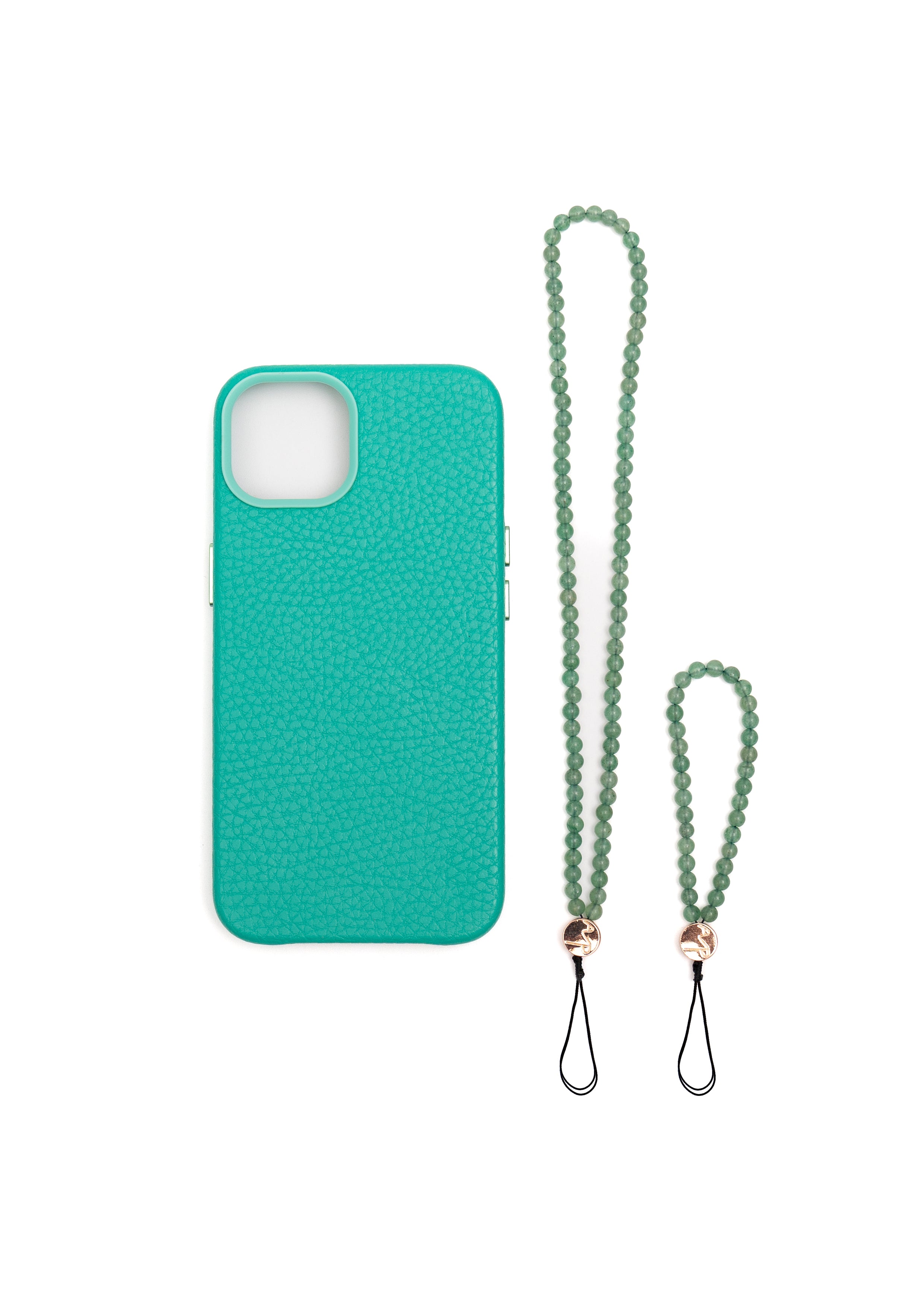 Green Jade Phone Hanger (Short)