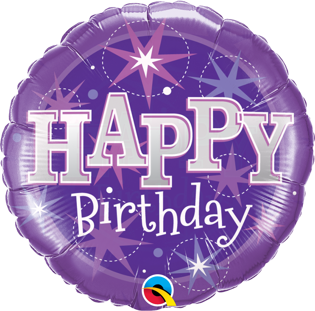 Birthday Purple Sparkle 18"