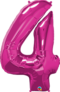 Number 4 Foil Balloon