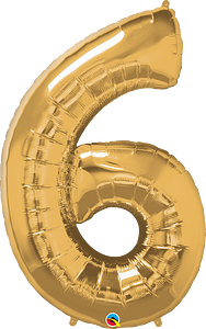 Number 6 Foil Balloon