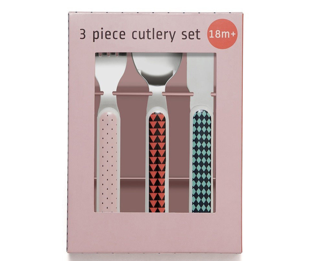 Cutlery Set Rabbit Drops (Pink)