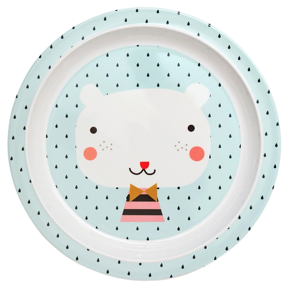 Melamine Plate Bear Drops (Blue)