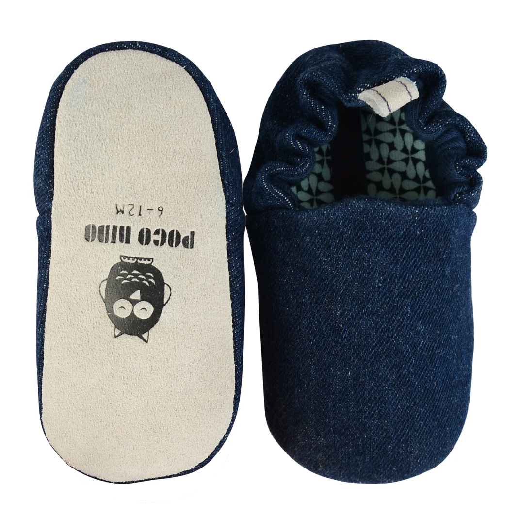 Plain Navy Denim Mini Shoes