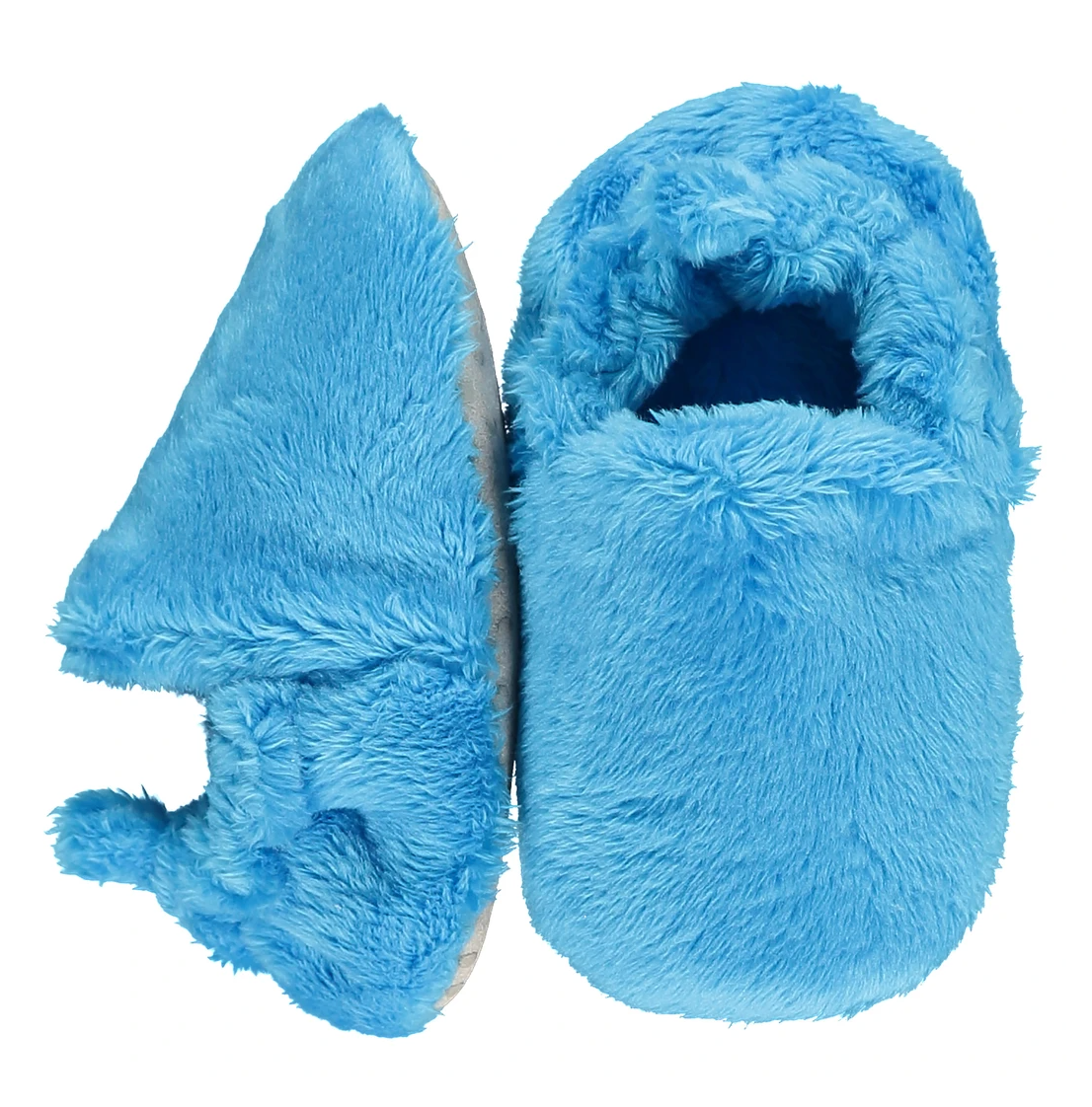 Plain Bright Blue Fluffy Mini Shoes