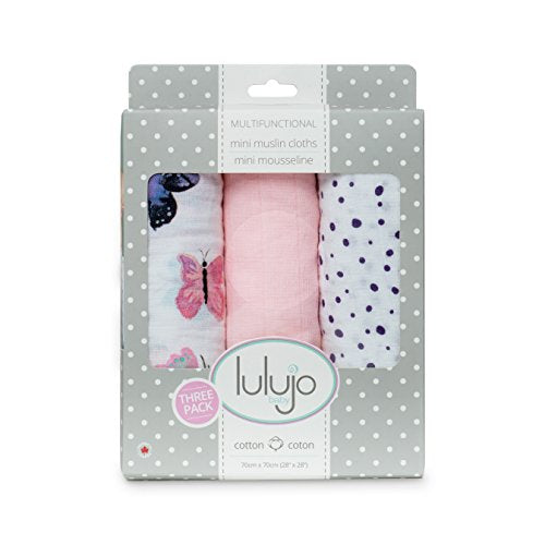 Butterfly (Pack of 3) Muslin Receiving Blankets