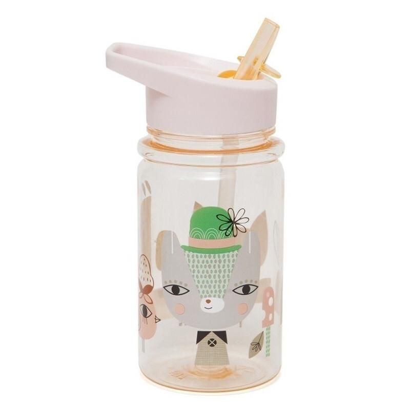 Llama & Friends Drinking Bottle (Peach)