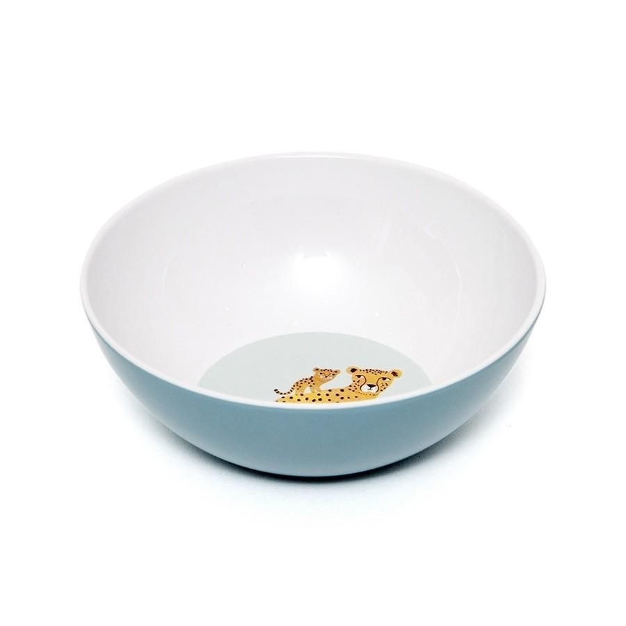 Melamine Bowl Leopard (Denim)