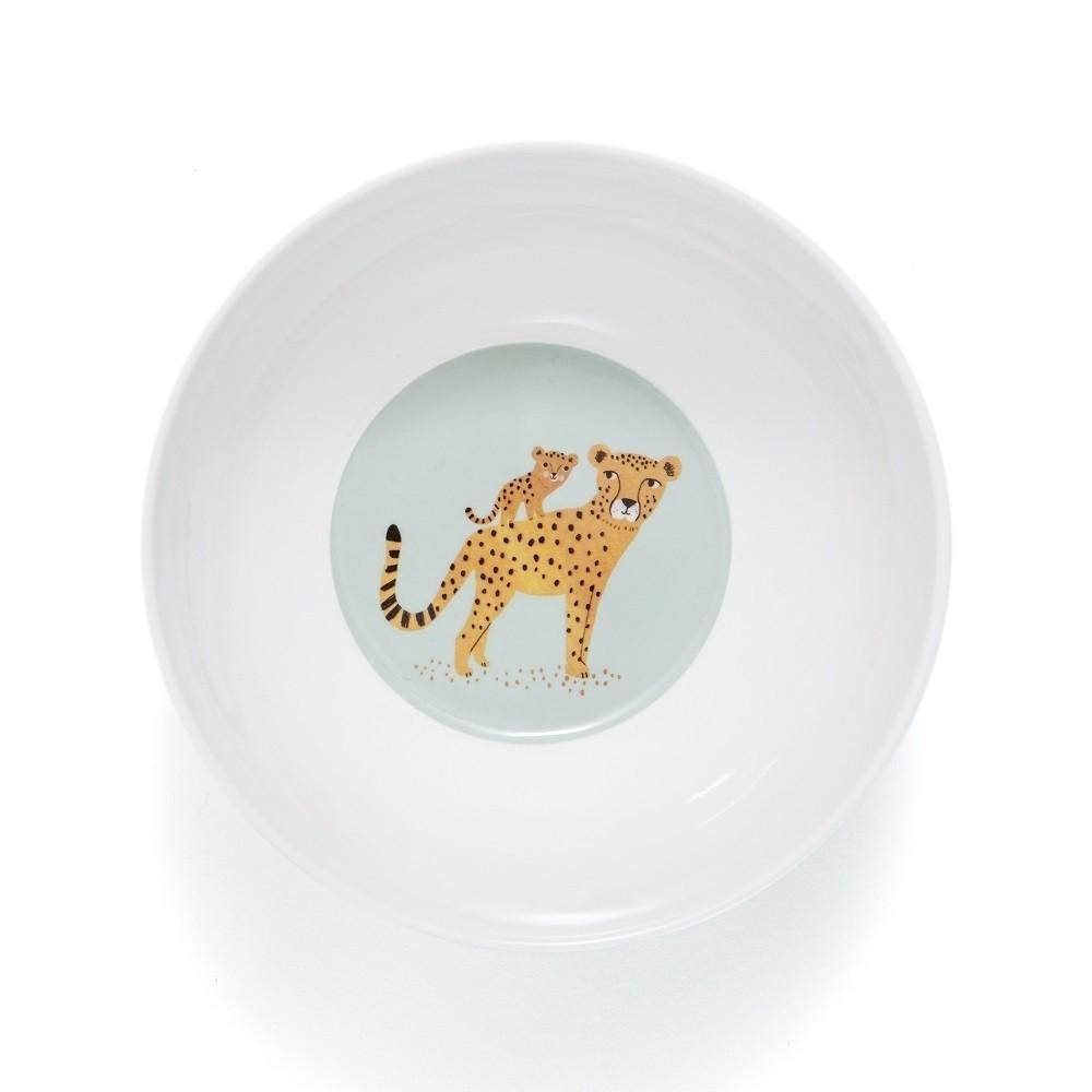 Melamine Bowl Leopard (Denim)