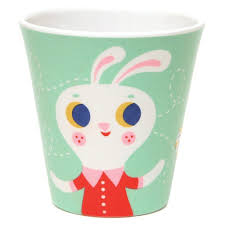 Melamine Cup Fox & Rabbit (Mint)