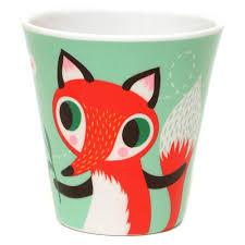 Melamine Cup Fox & Rabbit (Mint)