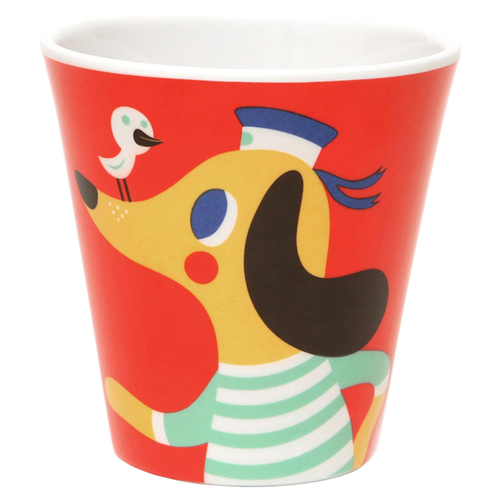 Melamine Cup Wolf & Dog (Red)