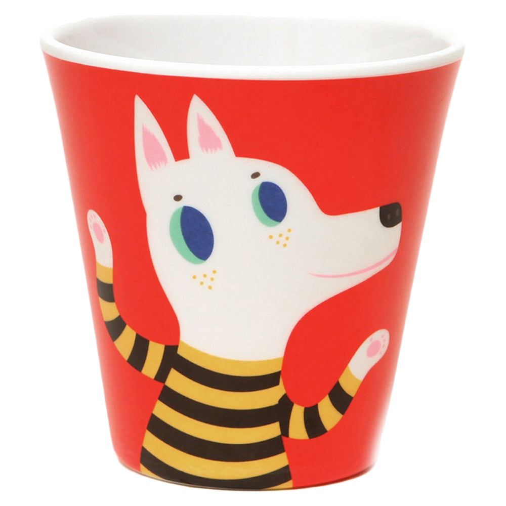 Melamine Cup Wolf & Dog (Red)