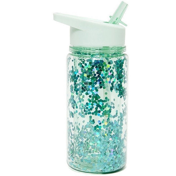 Green Glitter Drinking Bottle