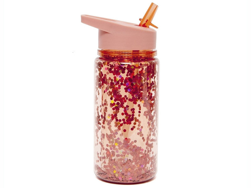 Peach Glitter Drinking Bottle