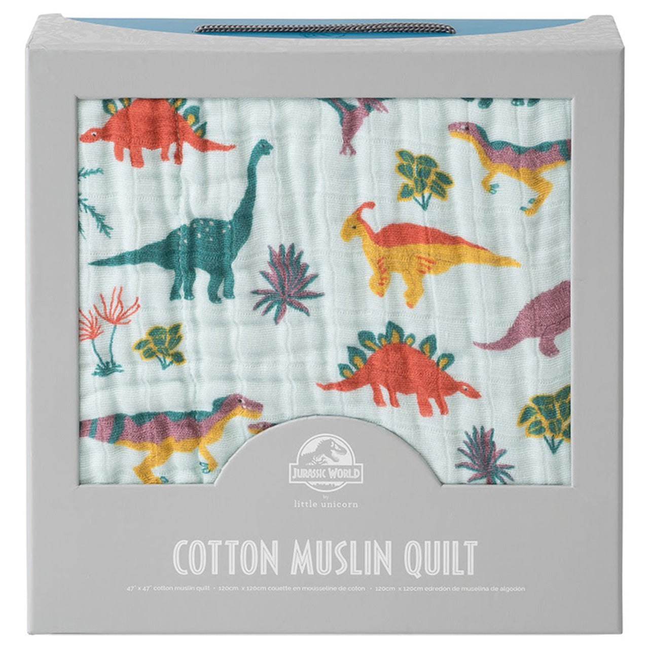 Embroidosaurus Muslin Quilt