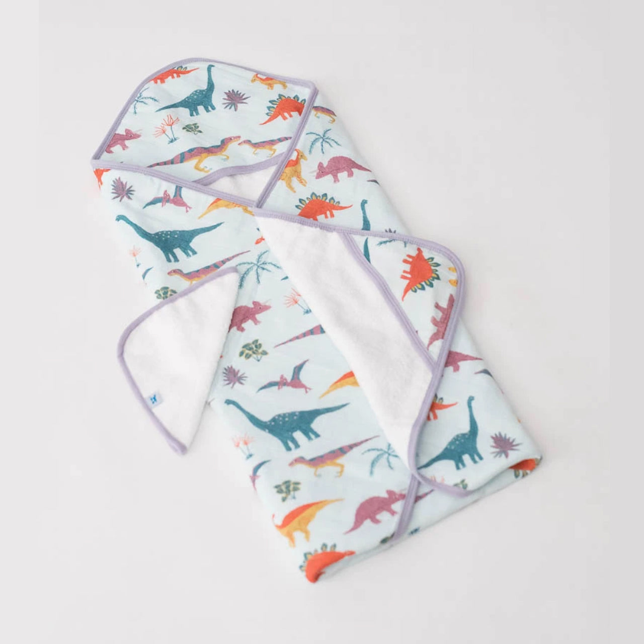 Embroidosaurus Cotton Hooded Towel & Wash Cloth Set