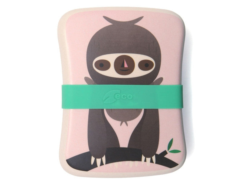 Sloth Bamboo Lunchbox (Pink)