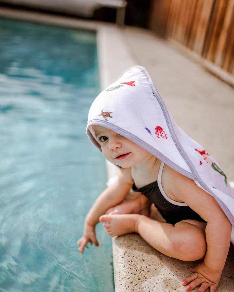 Mermaid Cotton Hooded Towel & Wash Cloth Set