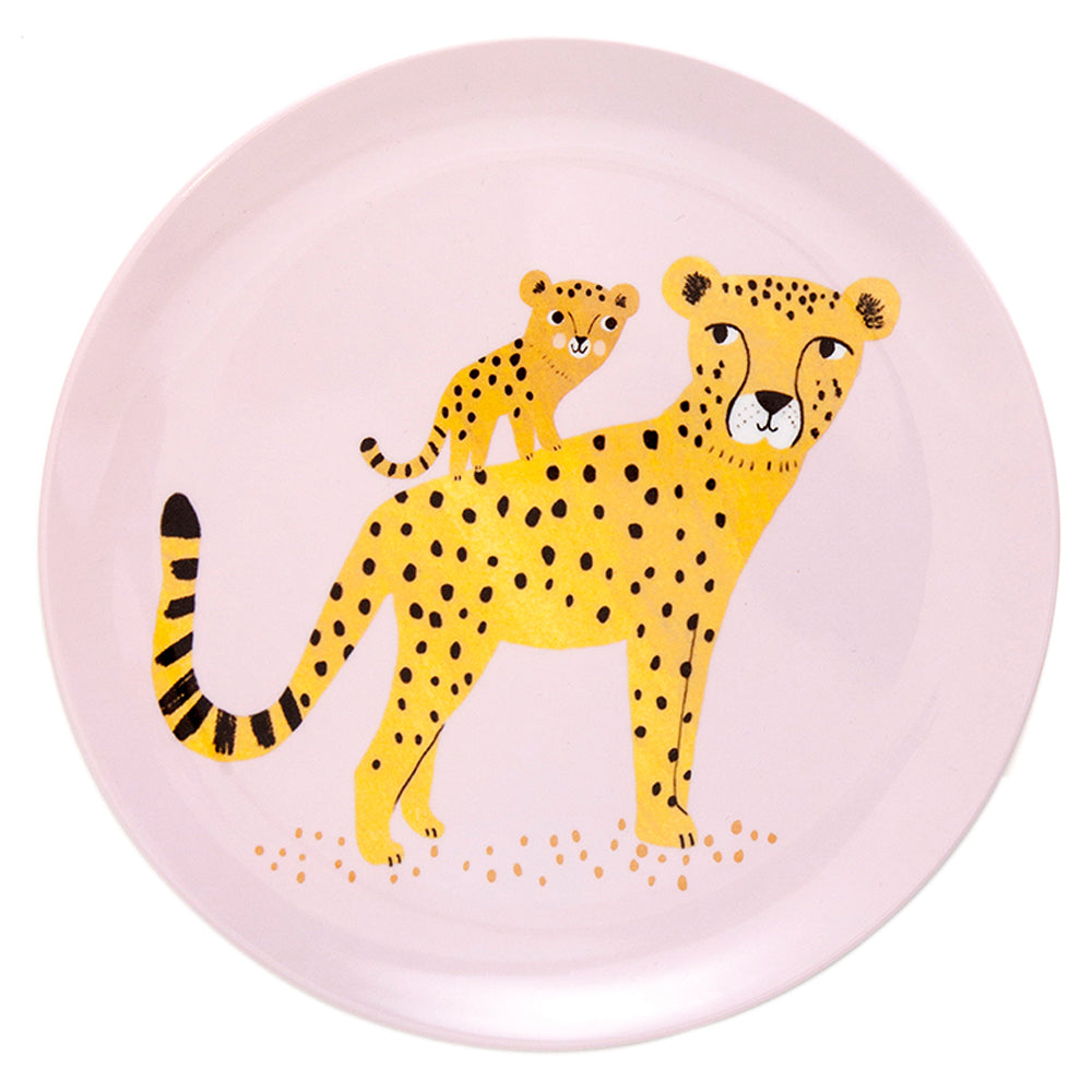 Melamine Plate Leopard (Orchid)