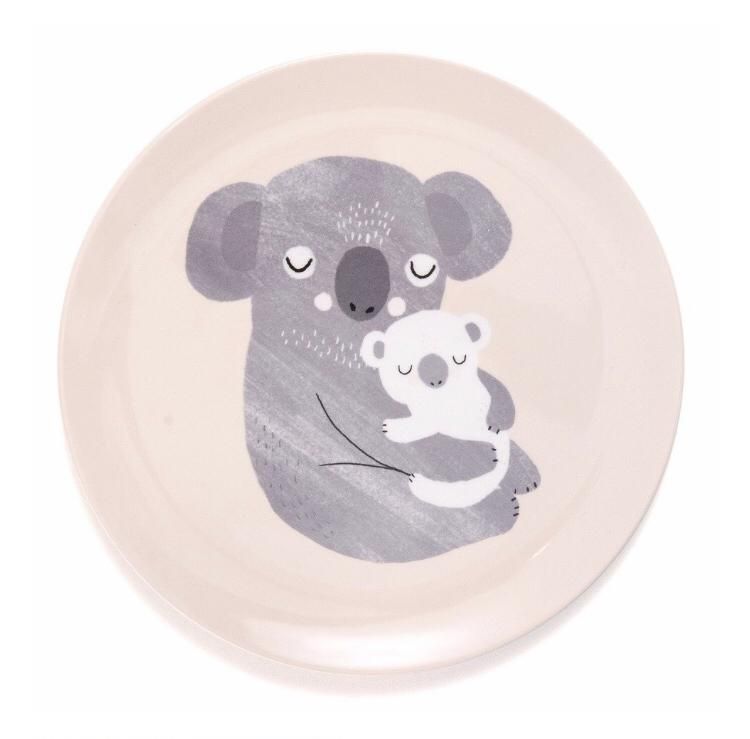 Melamine Plate Koala (Pink)