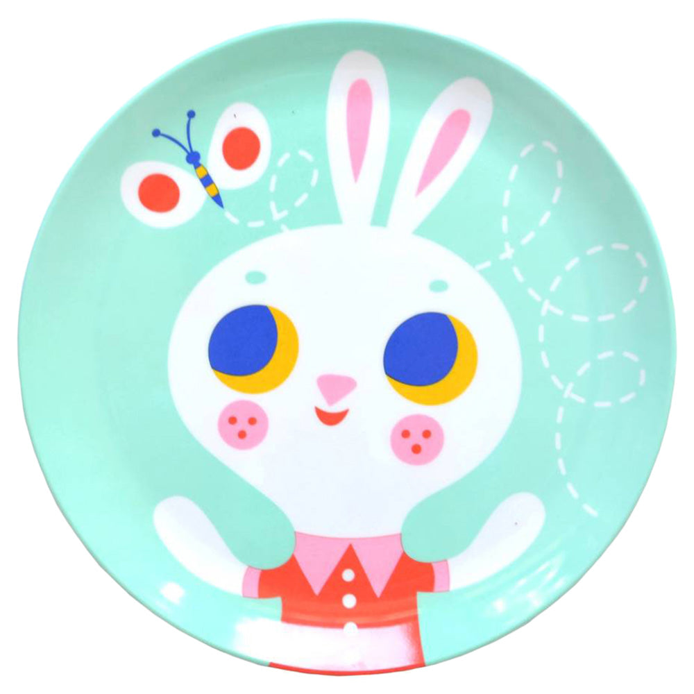 Melamine Plate Rabbit (Mint)