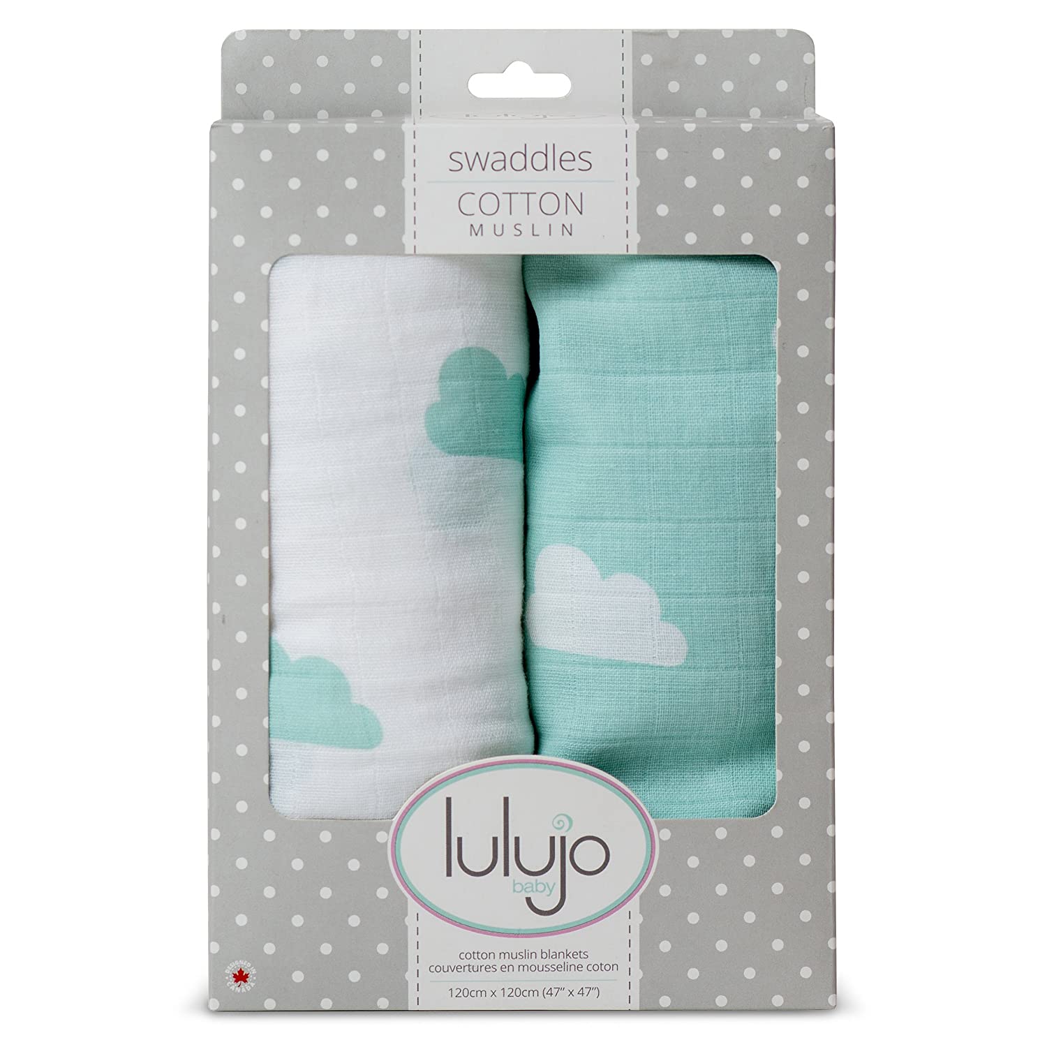 Acqua Clouds Cotton Swaddles (Pack of 2)