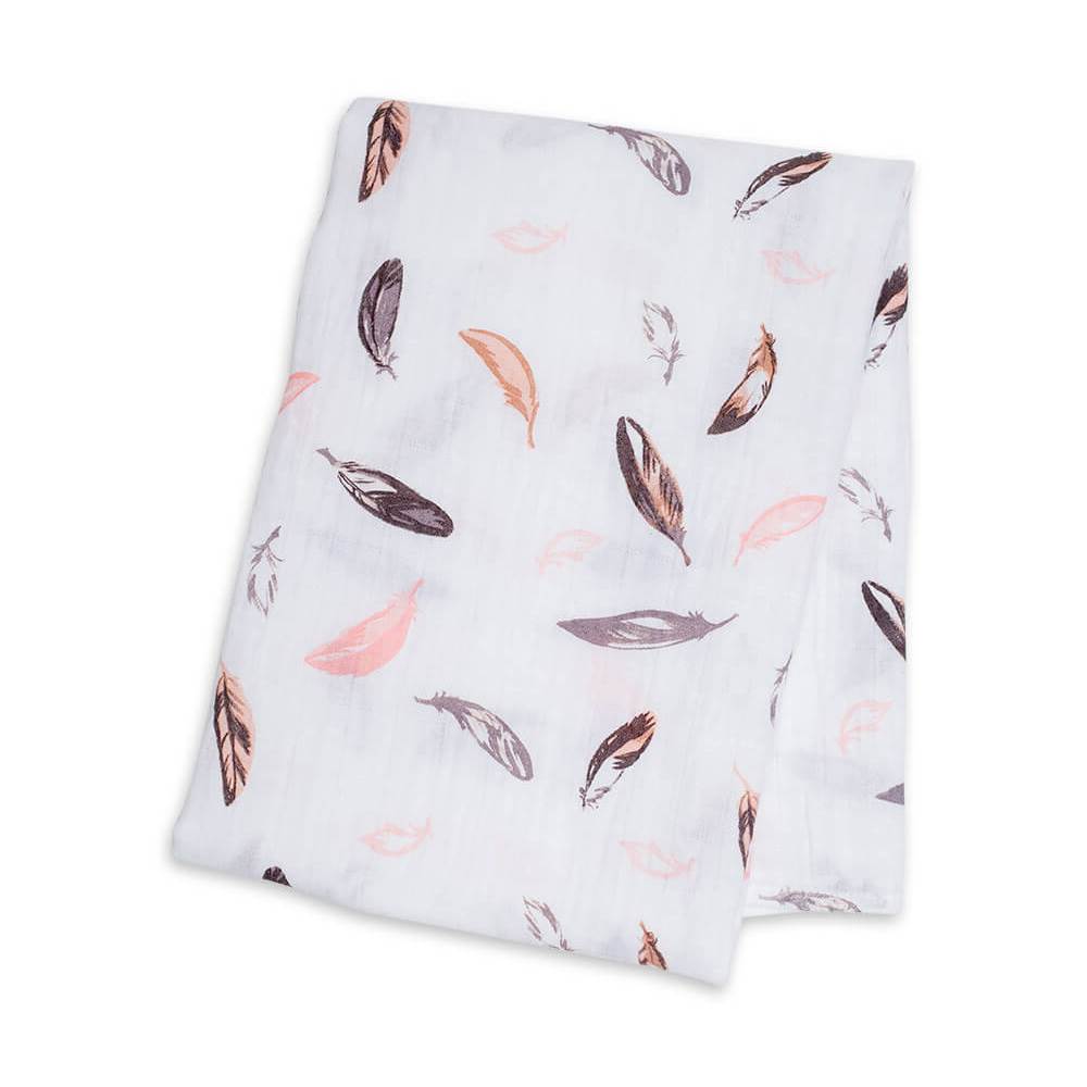 Putty Feathers Muslin Swaddle